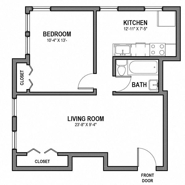 1 BR 1 Bath (basement)